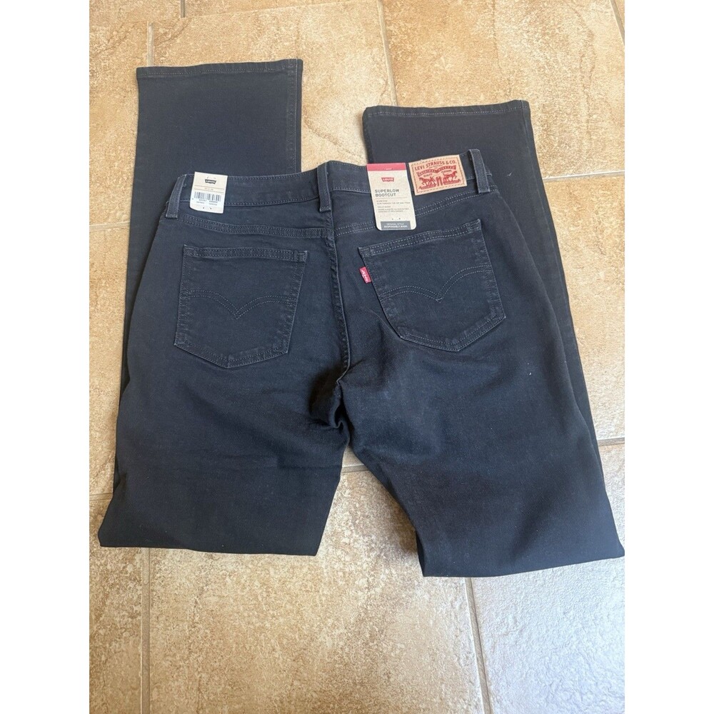 Levi’s Superlow Bootcut Low Rise Black Denim Tall Jeans  Size 30 X 34